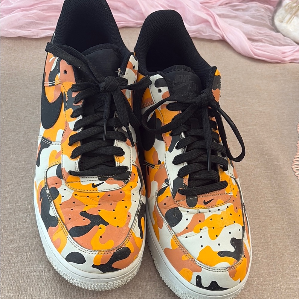 Nike Athletic Shoes - Orange, Black, White